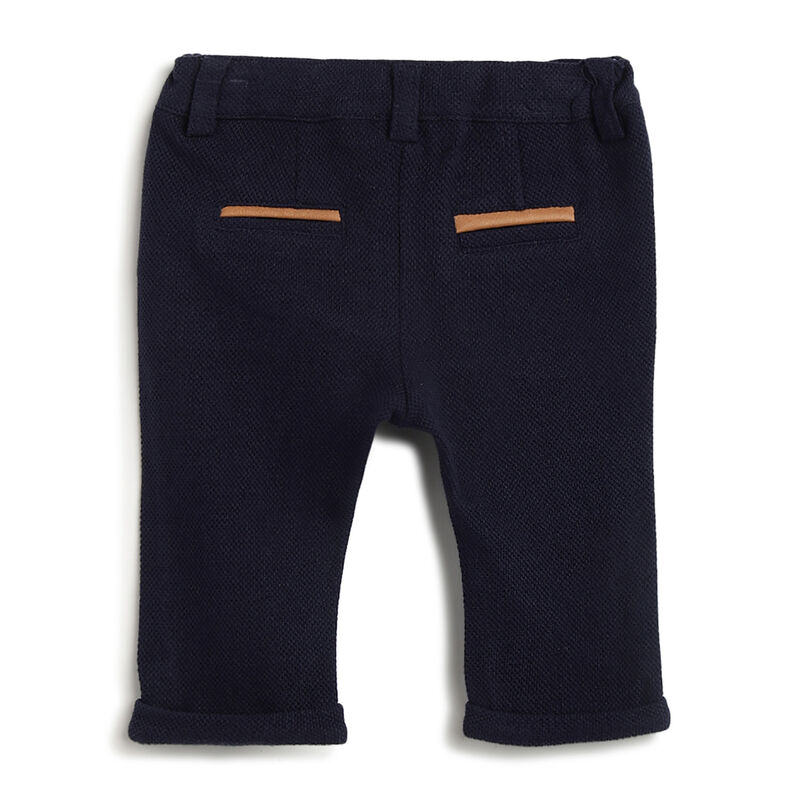 Boys Dark Blue Solid Trouser image number 1